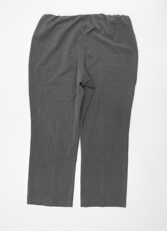 Bonmarché Women’s Grey Straight Leg Trousers Size 18