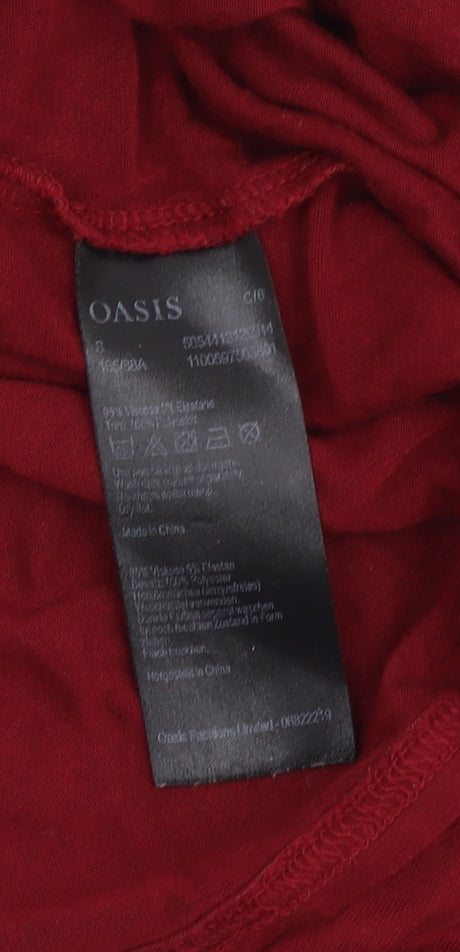 Oasis Women's Red Long Sleeve Top S