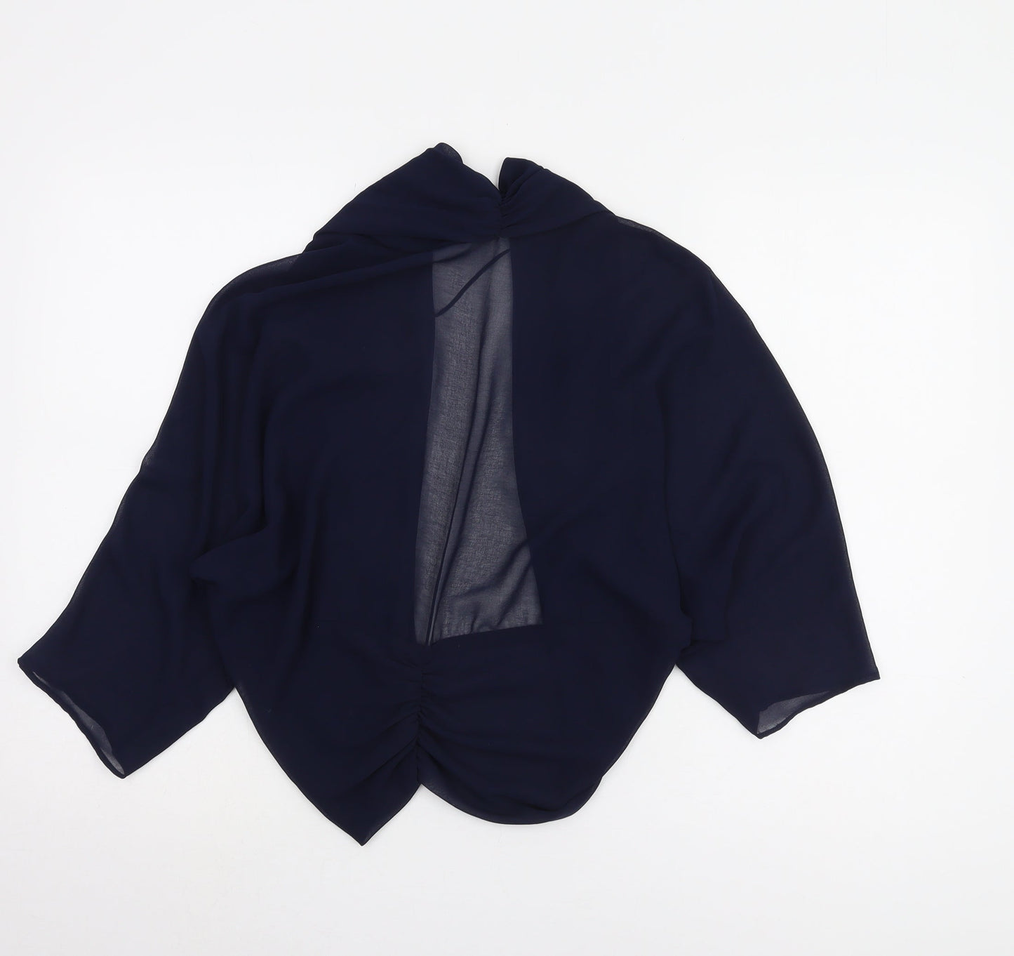 Roman Women's Blue Chiffon Wrap Blouse Size 18
