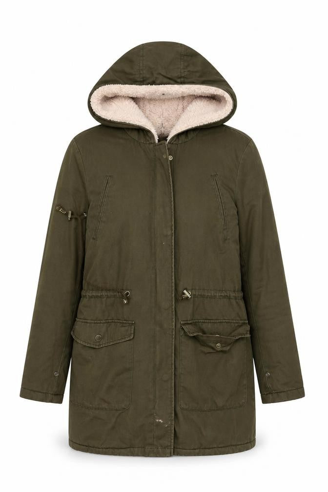 Brave Soul Women's Green Parka Jacket Size 8