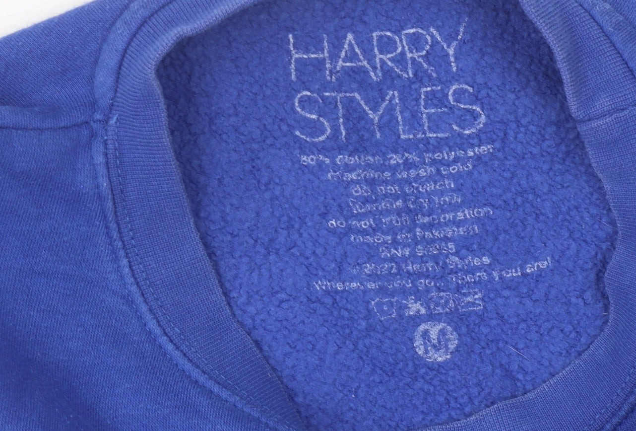 Harry Styles Blue Unisex Graphic Sweatshirt M, Pullover