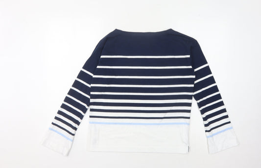 U.S. Polo Assn. Women's Blue Striped Top, Size 8