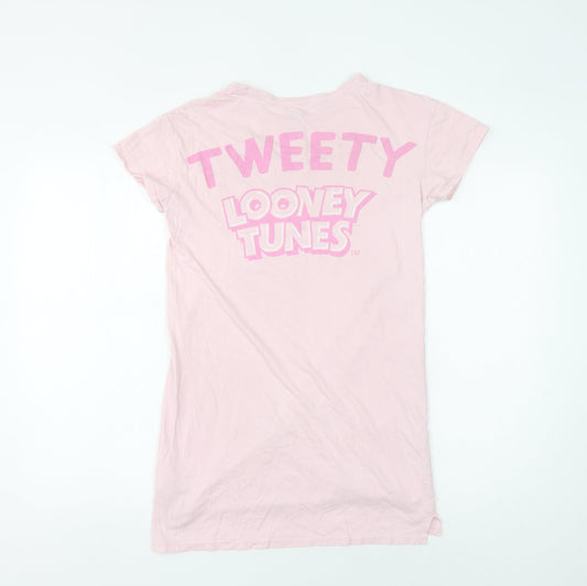 Tweety Looney Tunes Girls Pink Nightshirt Size 12 Graphic
