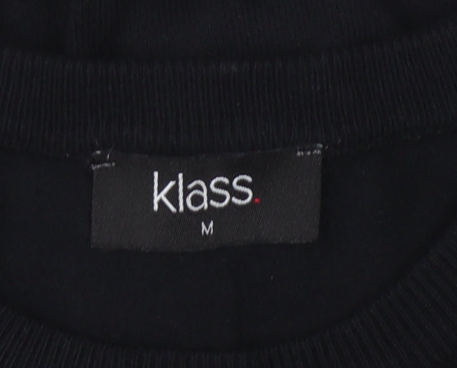 Klass Women's Black Pullover Jumper Size M