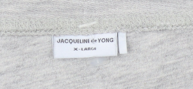 Jacqueline de Yong Women's Grey XL Colourblock T-Shirt