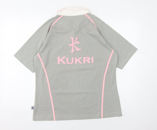 Kukri Women's Grey Collared Activewear Top Size 18
