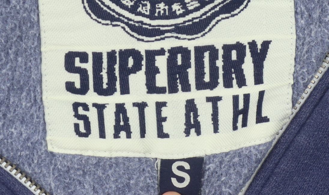 Superdry Women's Blue Hooded Basic Jacket, Size S