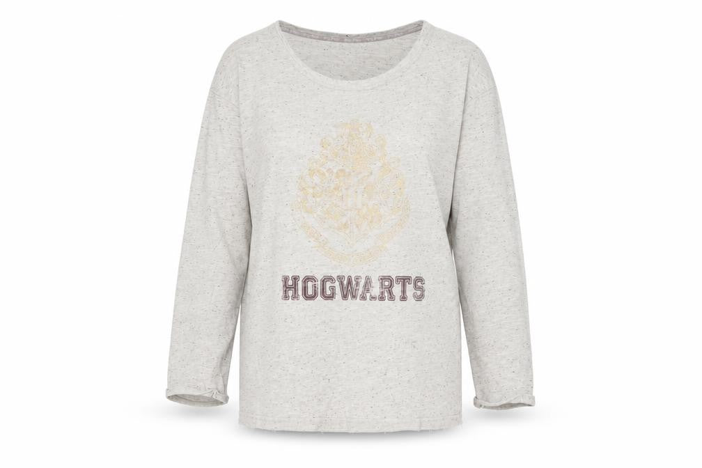 Unisex Adultss UK Size L Harry Potter Grey Cotton Blend T-Shirt