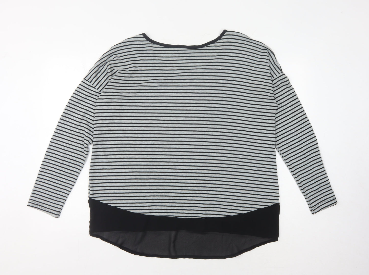 Izabel London Women's Multicoloured Size 12 Striped T-Shirt