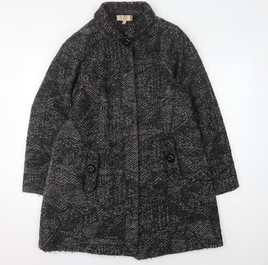Gharani Strok Women's Black Tweed Coat Size 14