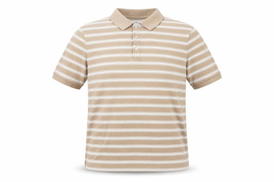 Marks & Spencer Men's Beige Striped 2XL Polo Shirt