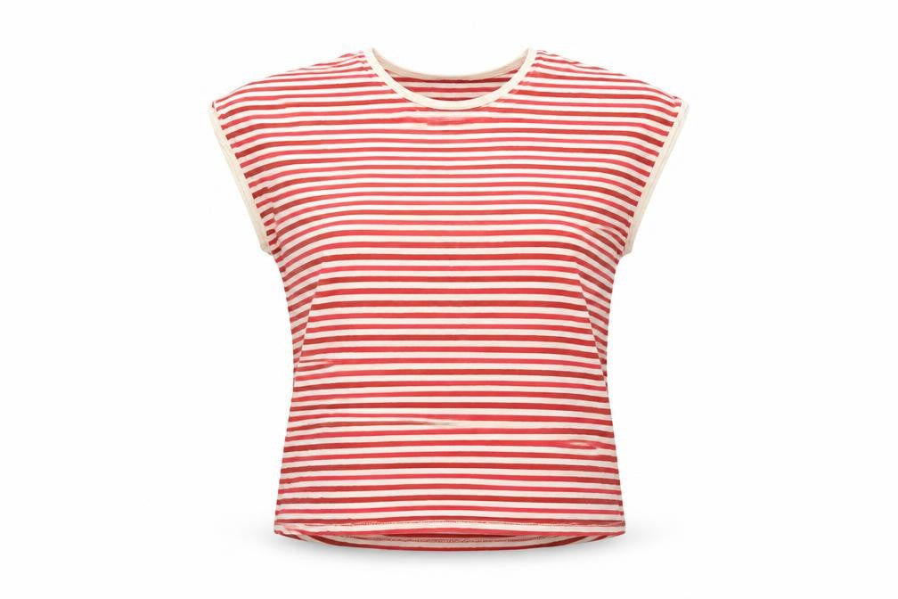Next Women's Red Striped Sleeveless T-Shirt Size 12