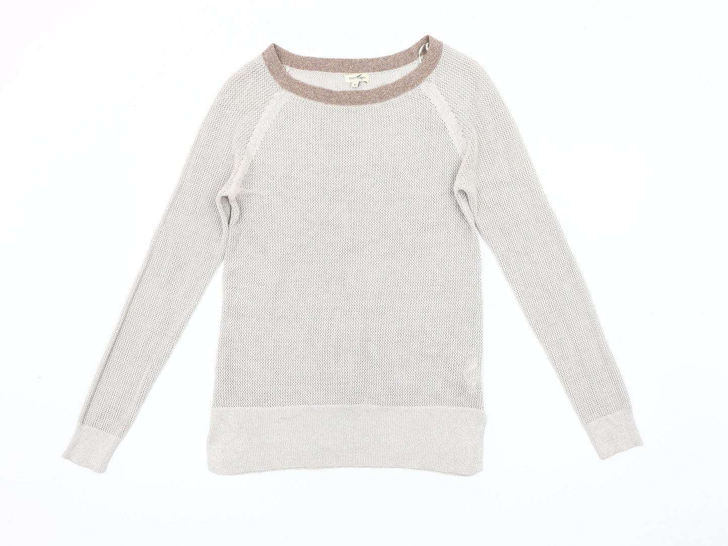 River Island Women's Beige Pullover Jumper Size 8