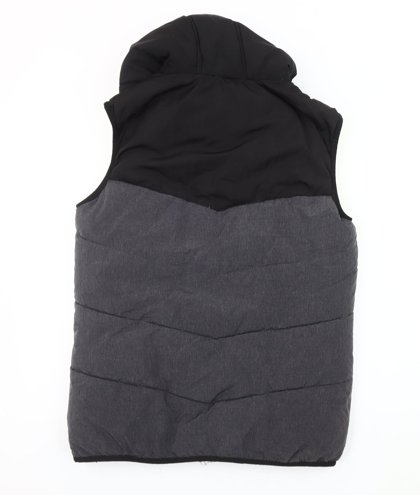 Chapter Men's Black Puffer Hooded Waistcoat S