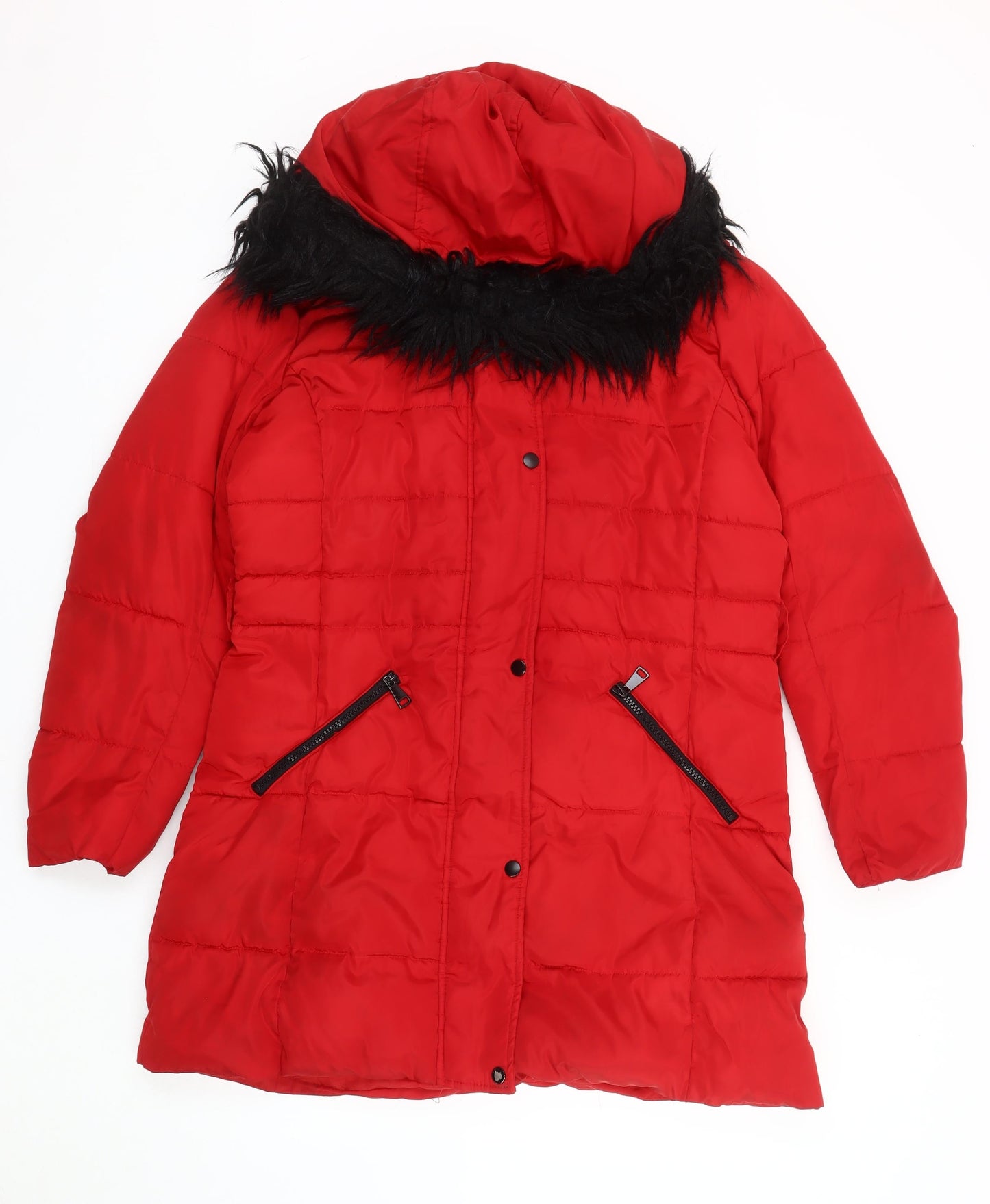 Studio Outerwear Red Women's Puffer Jacket Coat Size 14