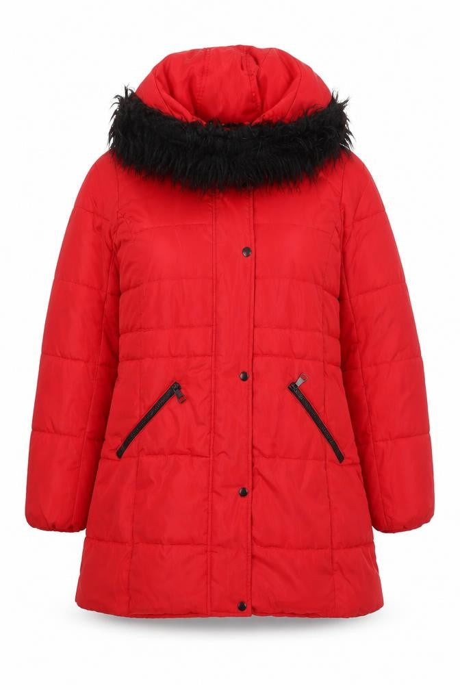 Studio Outerwear Red Women's Puffer Jacket Coat Size 14