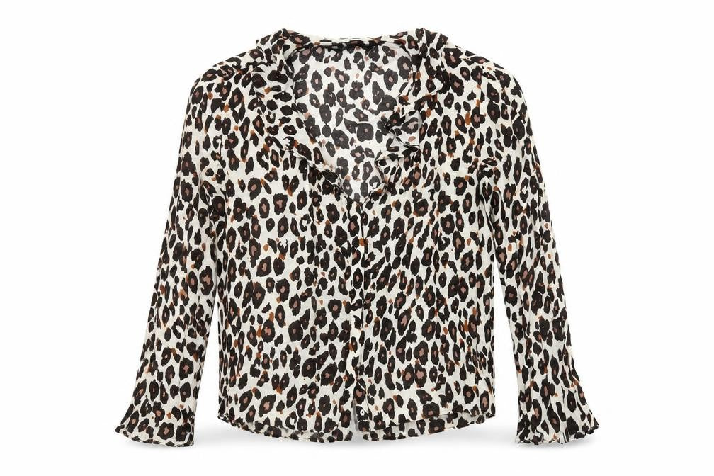 Zara Basic Women's Multicoloured Animal Print Blouse M