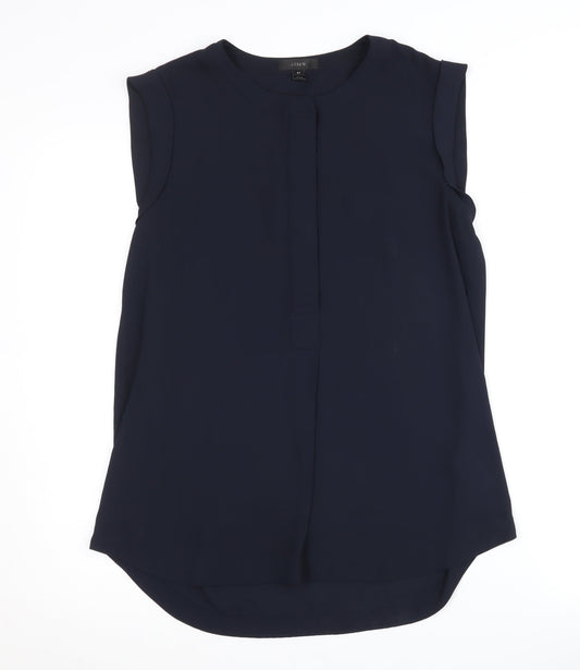 J.Crew Women's Blue Sleeveless Tall Blouse