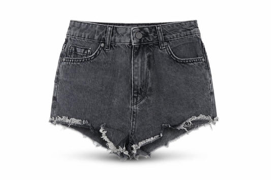 Superdry Women's Grey Cut-Off Shorts, Size 24