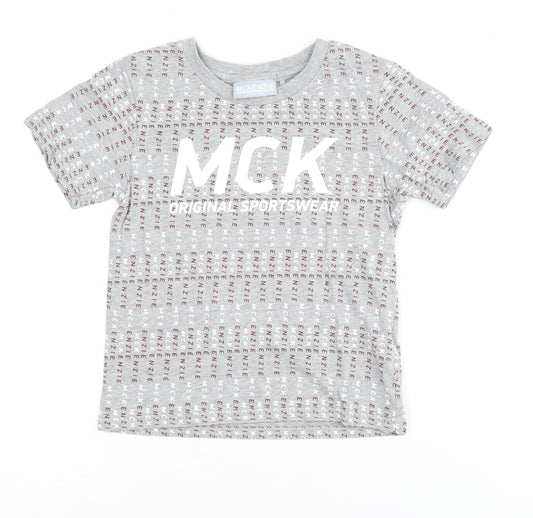 McKenzie Boys Grey Logo T-Shirt Size 4-5 Years