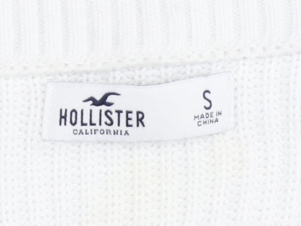 Hollister Women's Striped V-Neck Jumper Size S