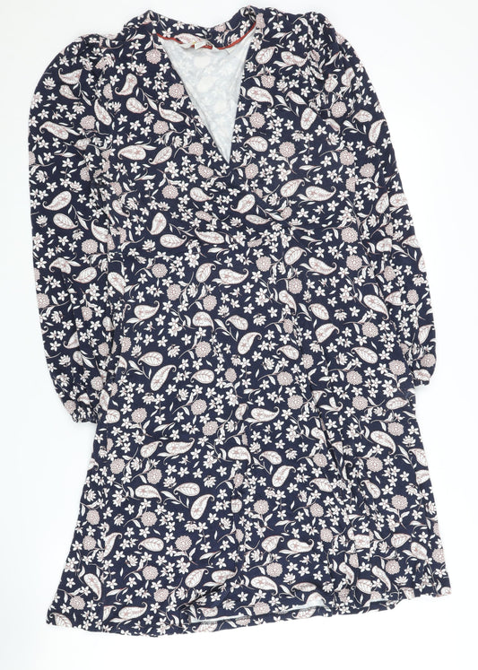 Boden Women's Blue Floral Dress Size 14