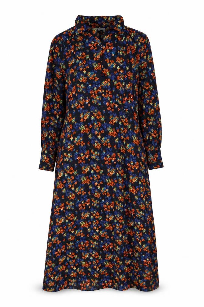 Oliver Bonas Women's Multicoloured Floral Midi Shirt Dress