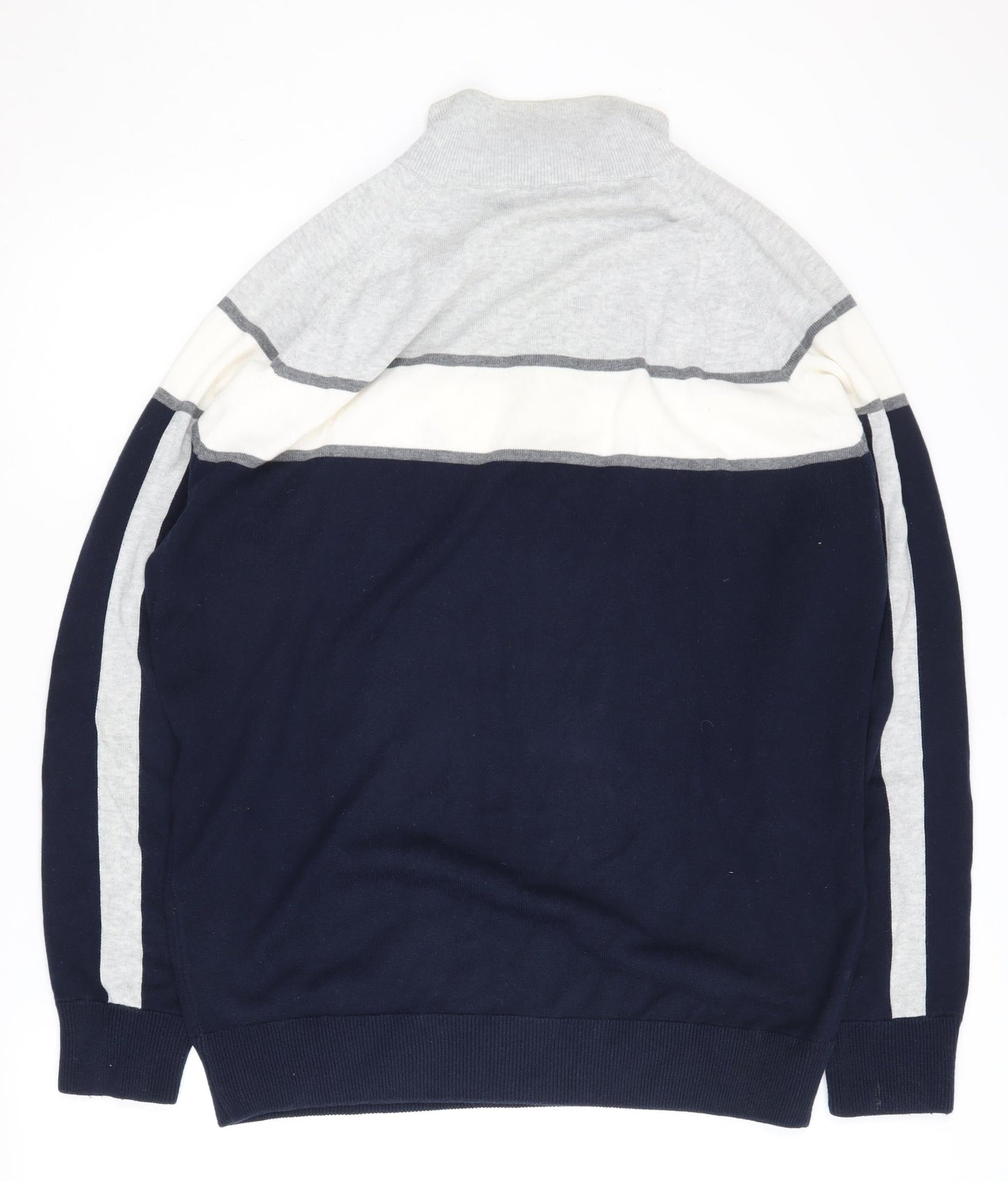 Calvin Klein Men's XL 1/4 Zip Sweatshirt Blue Grey