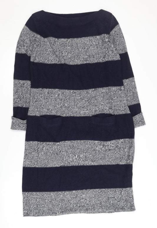 Boden Women's Striped 3/4 Sleeve Boat Neck Dress