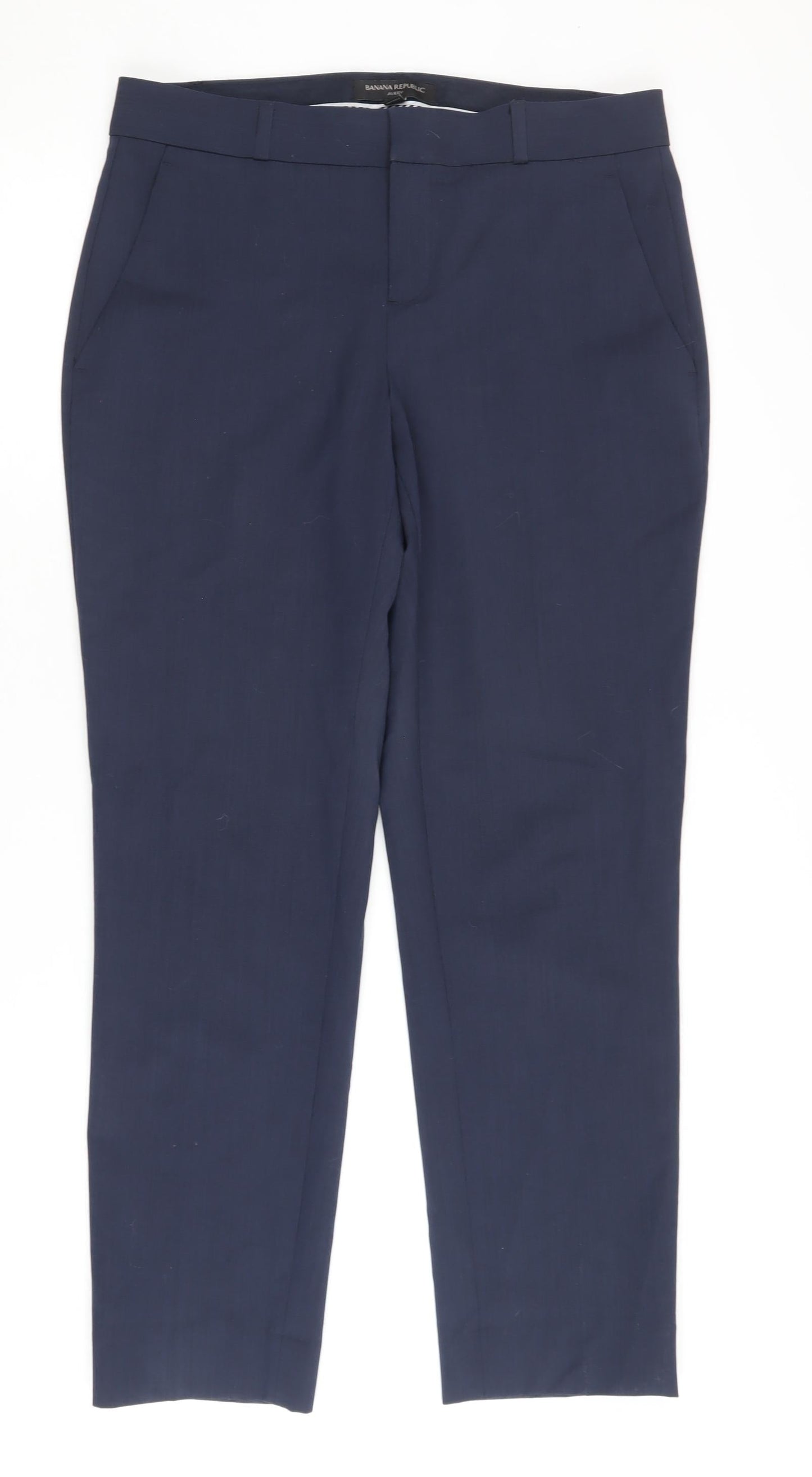 Banana Republic Womens Blue Wool Trousers Size 6