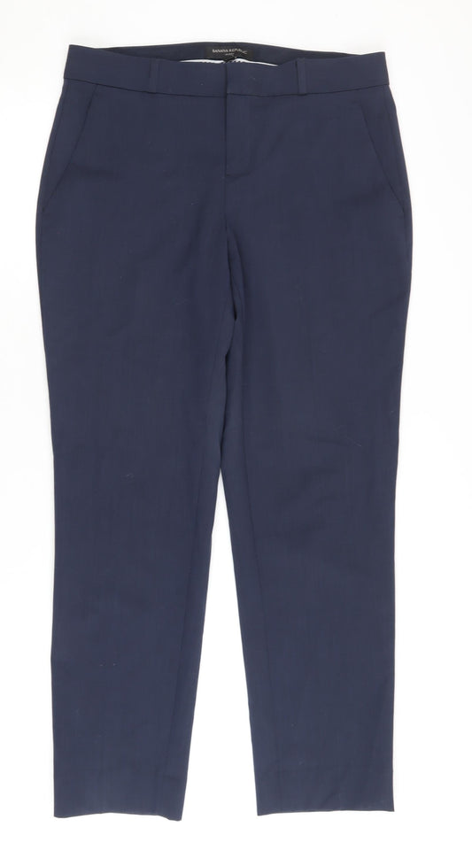 Banana Republic Womens Blue Wool Trousers Size 6