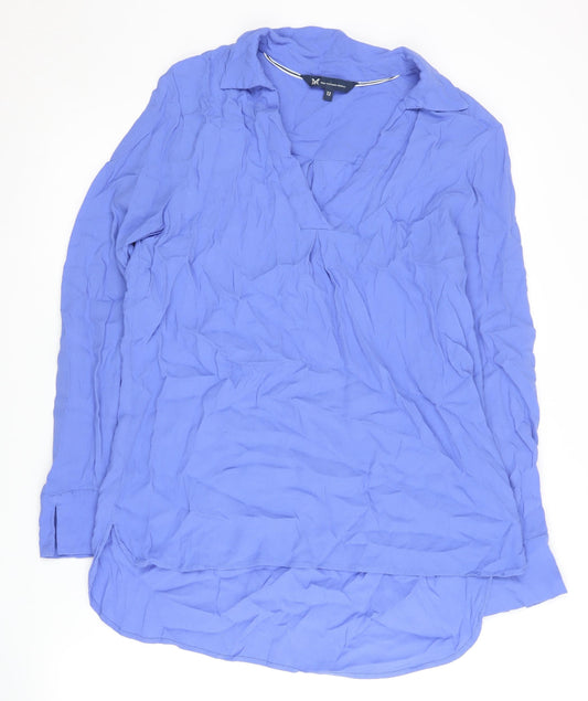 Crew Clothing Company Women's Blue Blouse Size 12