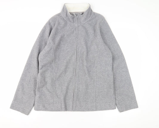 Isle Essentials Women's Grey Basic Zip Jacket