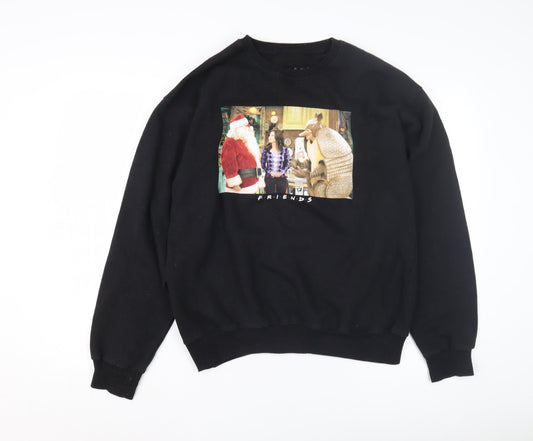 FRIENDS Black Unisex L Pullover Sweatshirt