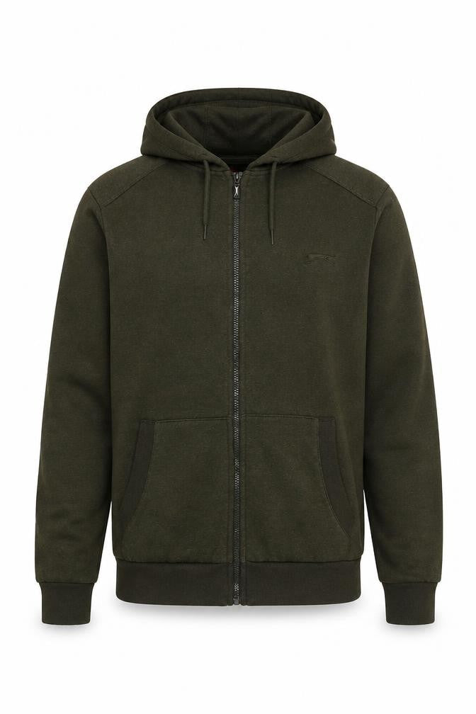 Mens UK S Regular Slazenger Green Full Zip Hoodie