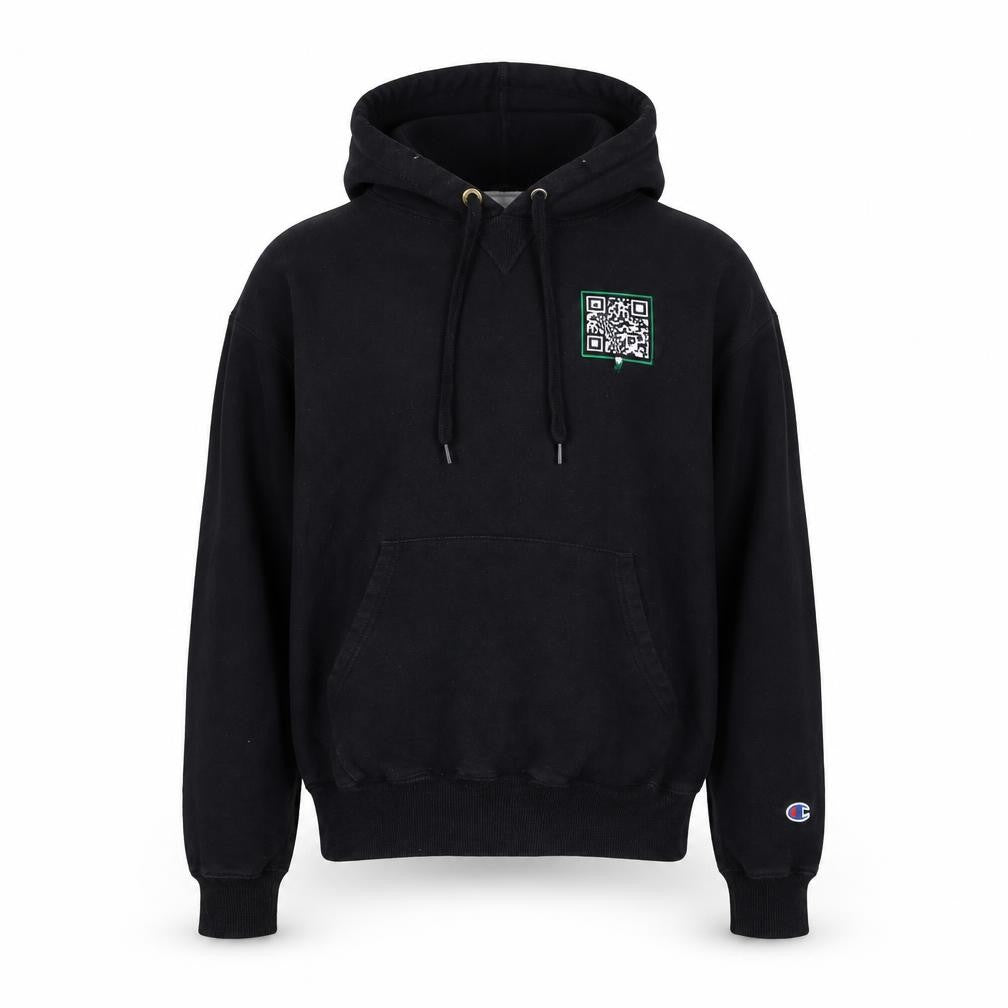 Mens UK S Regular Champion Black Pullover Hoodie