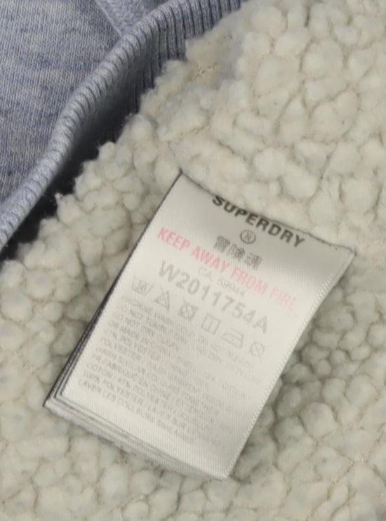 Superdry Women's Grey Full Zip Hoodie Size 16