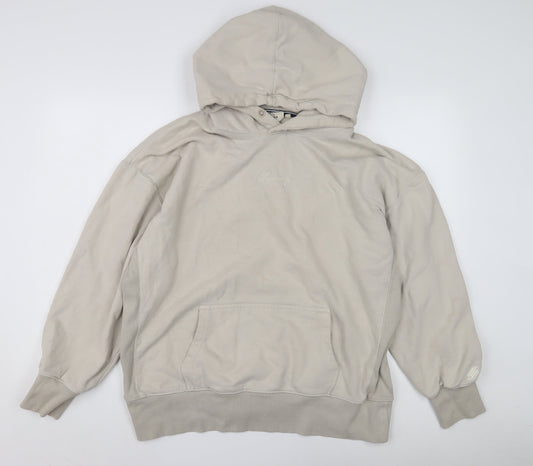 Superdry Men's Beige Pullover Hoodie M Relaxed Fit