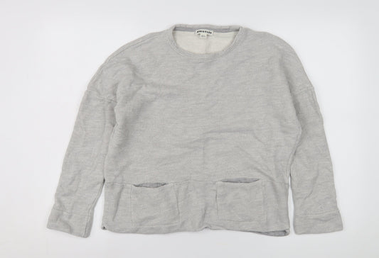 Whistles Women's Grey Cotton Pullover Sweatshirt, Size 16