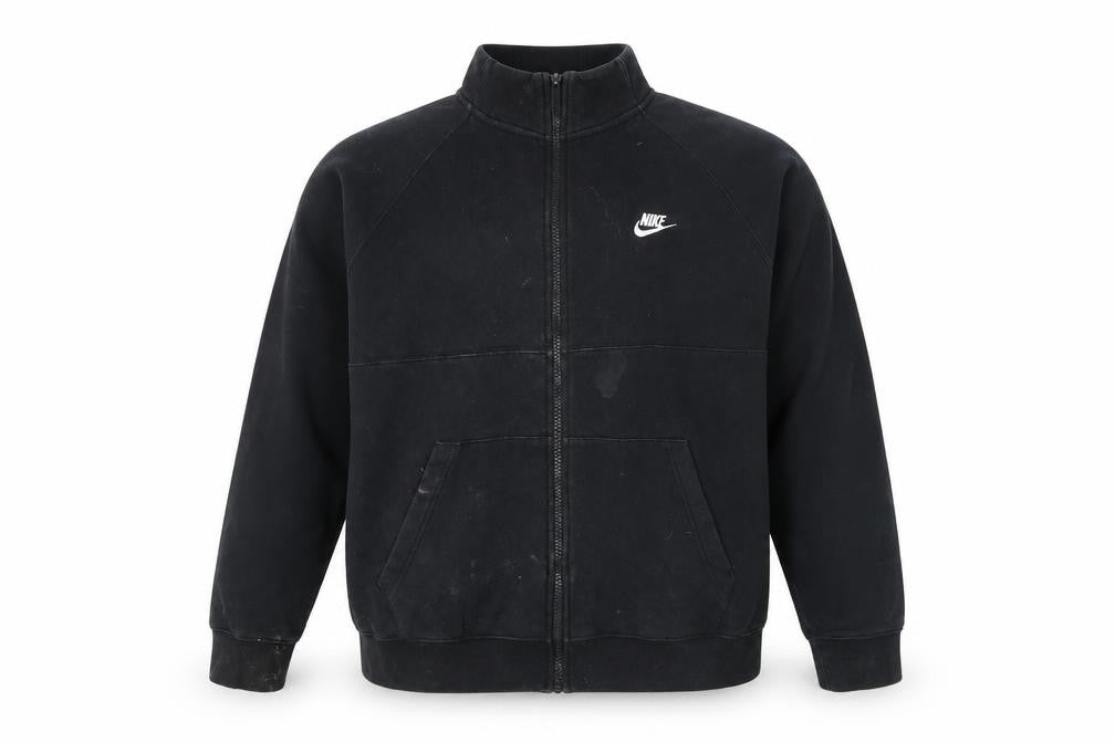 Mens UK XL Regular Nike Black Full Zip Sweatshirt
