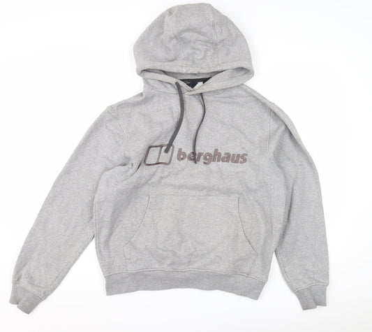 Berghaus Men's Grey Pullover Hoodie, Size S, Graphic Logo