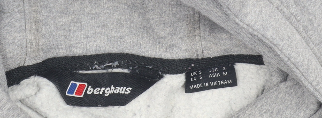 Berghaus Men's Grey Pullover Hoodie, Size S, Graphic Logo