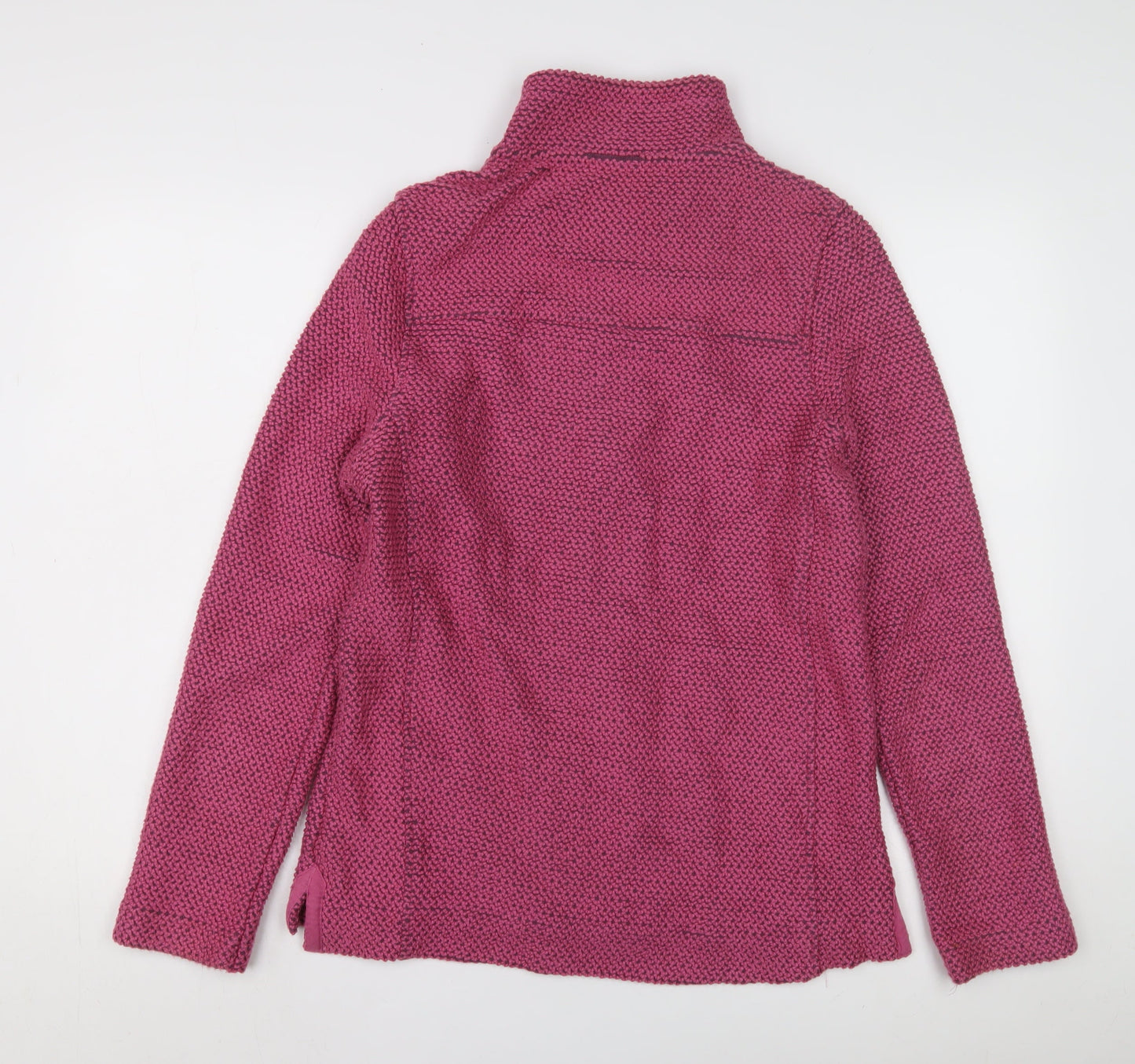 Weird Fish Women’s Pink Knit Jacket, SZ 12, Full Zip Hooded