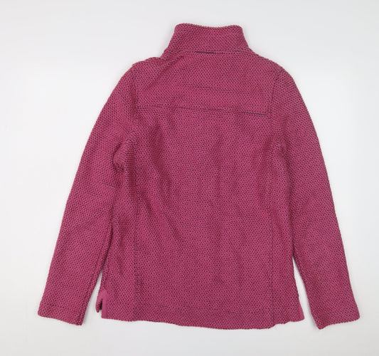Weird Fish Women’s Pink Knit Jacket, SZ 12, Full Zip Hooded