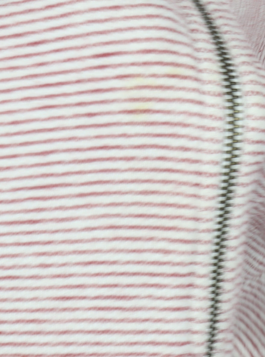 Fat Face Women's Red Striped Hoodie Size M