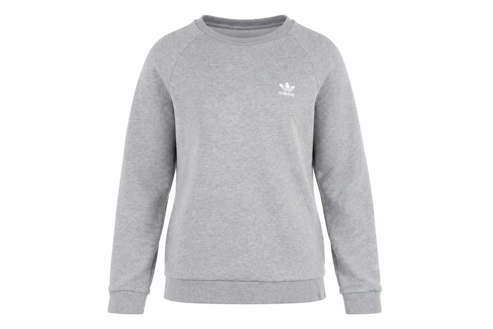 Womens UK L Relaxed adidas Grey Pullover Sweatshirt