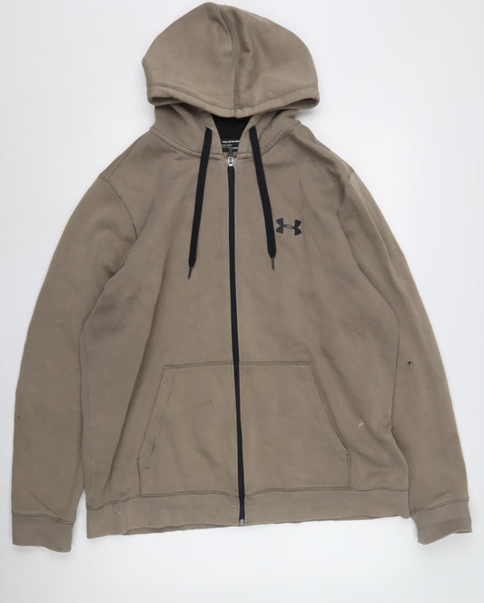 Under Armour Men's Brown Full Zip Hoodie 2XL