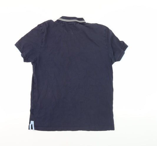 Canterbury Men's Blue Polo Shirt, Medium, Logo Accent