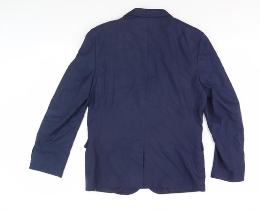 Moss London Men's Blue Blazer, Size 40, Polyester