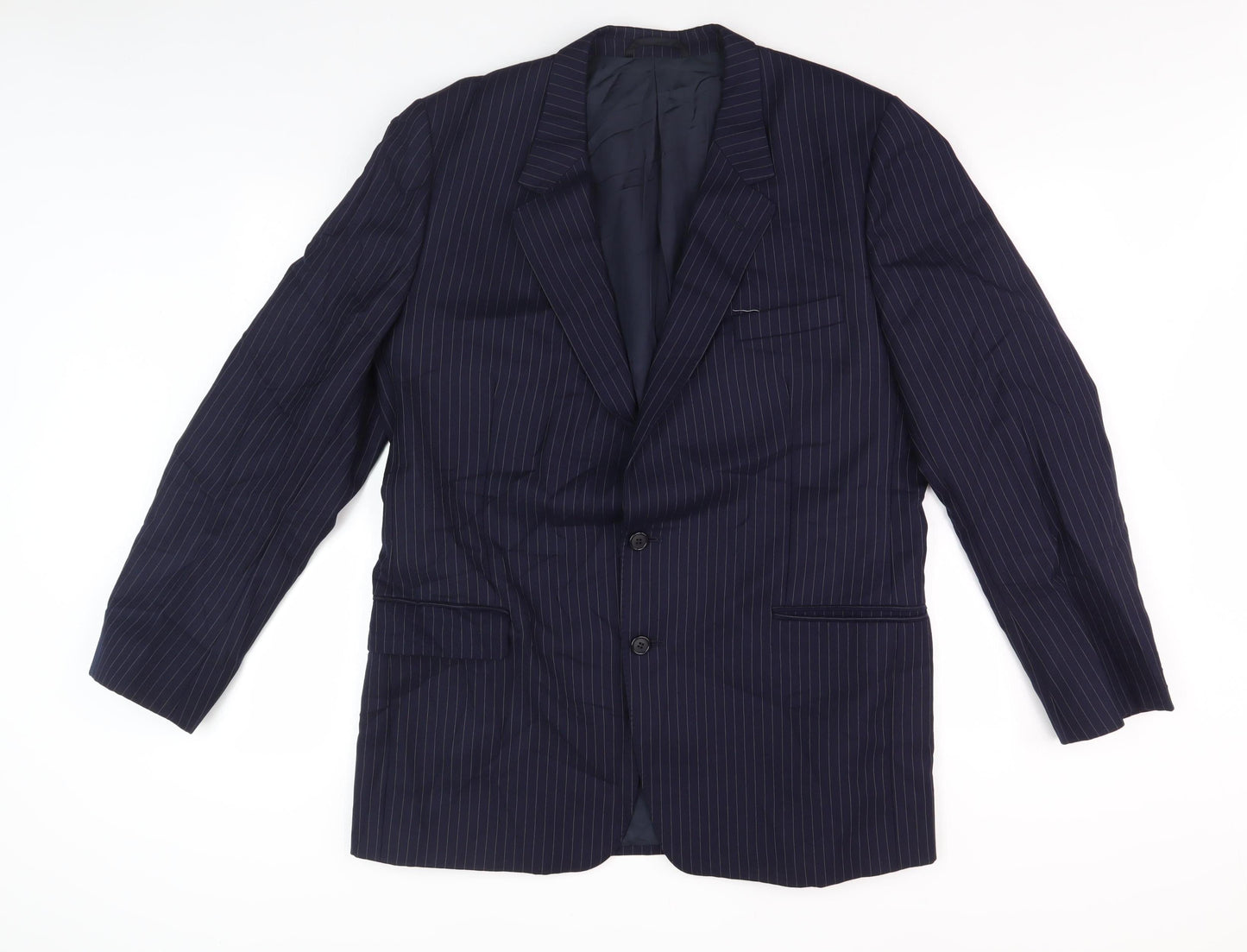 Gieves & Hawkes Men's Blue Striped Blazer Size 44